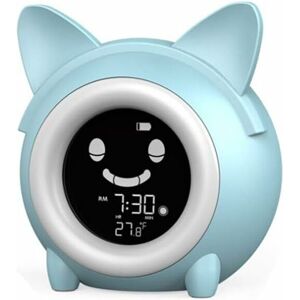 PESCE Children's Alarm Clock lcd Digital Wake up Clock Sleep Trainer with 5 Colors Night Light and Timer for Kids Sleep Trainer, Kids Wake Up Light for