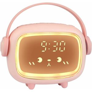 Pesce - Digital Alarm Clock for Kids Girls Boys Cute Alarm Clock 2 Alarms 6 Adjustable Music Volume 3 Screen Brightness Timer Night Light Countdown