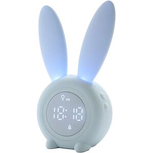 PESCE Kids Alarm Clock Bunny Digital Alarm Clocks, Cute Alarm Clock Clock for Children Bedroom blue