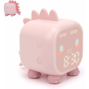 Pesce - Kids Alarm Clock, Digital Alarm Clock for Kids Bedroom, Cute Dinosaur Bedside Clock Children's Sleep Trainier, Wake Up Light & Night Light