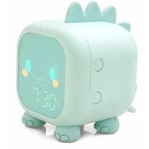 Hiasdfls - Kids Alarm Clock, Dinosaur Light Up Digital led Alarm Clock Lamp, Kids Sleep Trainer, Timed Night Light, Daytime Gift for Kids Girls and