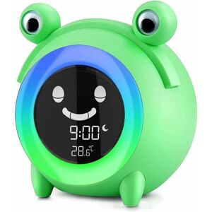 Hiasdfls - Kids Alarm Clock, Wake Up Light for Kids, Sleep Trainer, 3 Modes 5 Natural Sounds 5 Adjustable Colored Lights Snooze Function Wake Up
