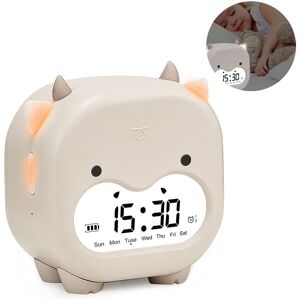 Pesce - Kids Alarm Clock,Digital Alarm Clock for Bedroom Children's Sleep Trainer, Night Light, Sleep Timer and Snoozing Rechargeable Cute Digital