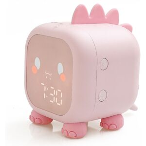 PESCE Kids Dinosaur Alarm Clock Alarm Clocks with Light Digital Alarm Clock for Kids Children pink