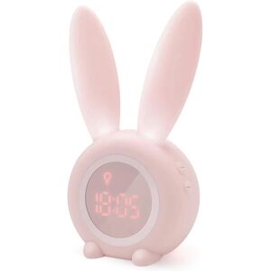 Pesce - Kids Light Alarm Clock Cute Rabbit Wake Up Kids Alarm Clock Creative Bedside Lamp Snooze Function Timed Night Light Nursery Day Gift for Kids