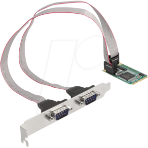 DELOCK 95273 - 2 Port RS232, seriell, Mini PCIe Karte