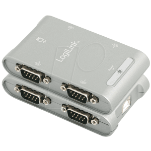 LOGILINK AU0032 - USB 2.0 Konverter, A Stecker auf 4x RS-232