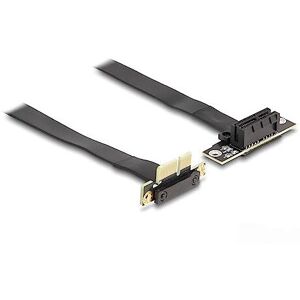 Riser Karte pci Express x1 Stecker 90° gewinkelt zu x1 Slot 90° 30 cm (88042) - Delock