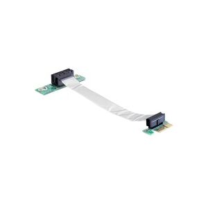 Delock Riser Karte PCI Express x1 > x1 mit flexiblem Kabel 13 cm links gerichtet, Riser Card