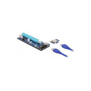 Delock Riser Karte PCI Express x1 zu x16 mit 60 cm USB Kabel, Riser Card