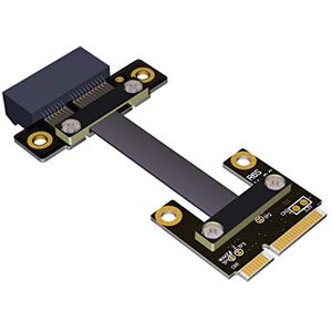 ADT-Link Riser PCIe 1 x PCI-E x1 vers Mini PCIe Half mPCIe Riser Adaptateur de carte coudée Gen3.0 8 Gbps Mini PCI-E 1 PCI-Express (35 cm, R61SF) - Publicité