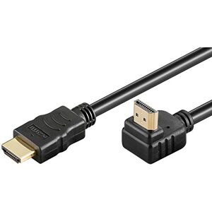 PremiumCord Premium Cord Câble HDMI Haute Vitesse 4K + Ethernet 3 m, Compatible avec vidéo 4K 2160p, Full HD 1080p, Deep Color, 3D, Arc, 3 x Blindage, 10,2 Gbps, connecteurs plaqués Or 90° Noir - Publicité