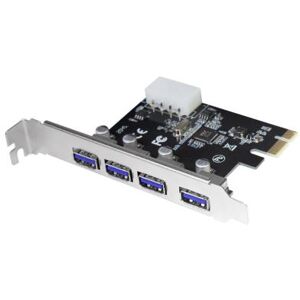 Carte PCI Express USB 3.0, 4 ports, 5 Gbps