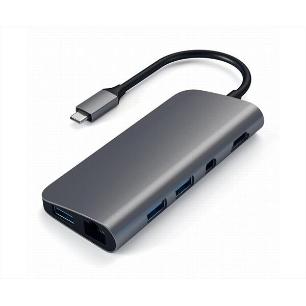 satechi adattatore usb-c multimedia-grigio