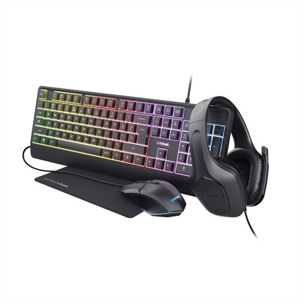 trust pacchetto gaming 4in1 gxt792 quadrox 4-in-1 bundle