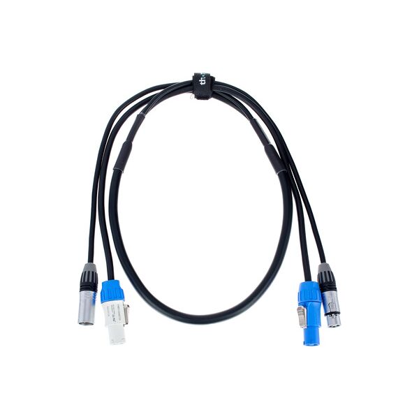 the sssnake pc 1,5 power twist/dmx cable black