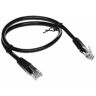 Cavo Di Rete Utp Cat 5e Nero Patch Cord 0,5mt Connettori Rj-45