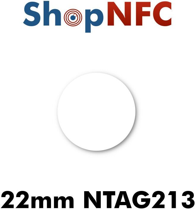 Tag NFC bianchi NTAG213 22mm adesivi - AD Circus