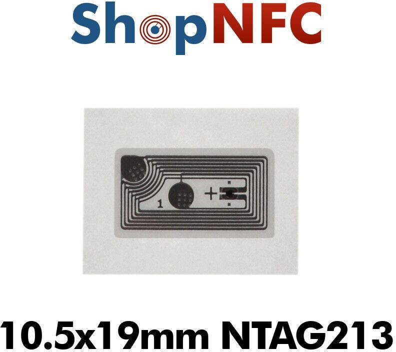 Tag NFC NTAG213 10,5x19mm adesivi