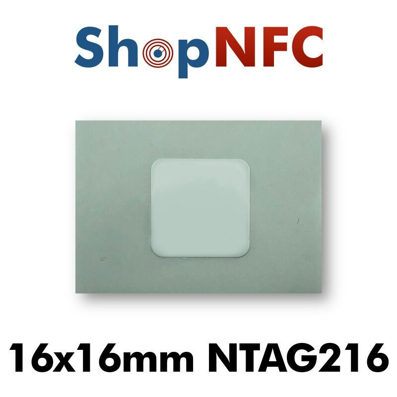 Tag NFC NTAG216 16x16mm adesivi
