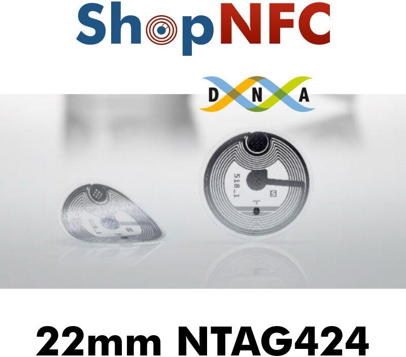 Tag NFC NTAG424 DNA 22mm adesivi