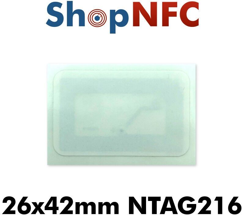 Tag NFC NTAG216 26,5x42mm adesivi