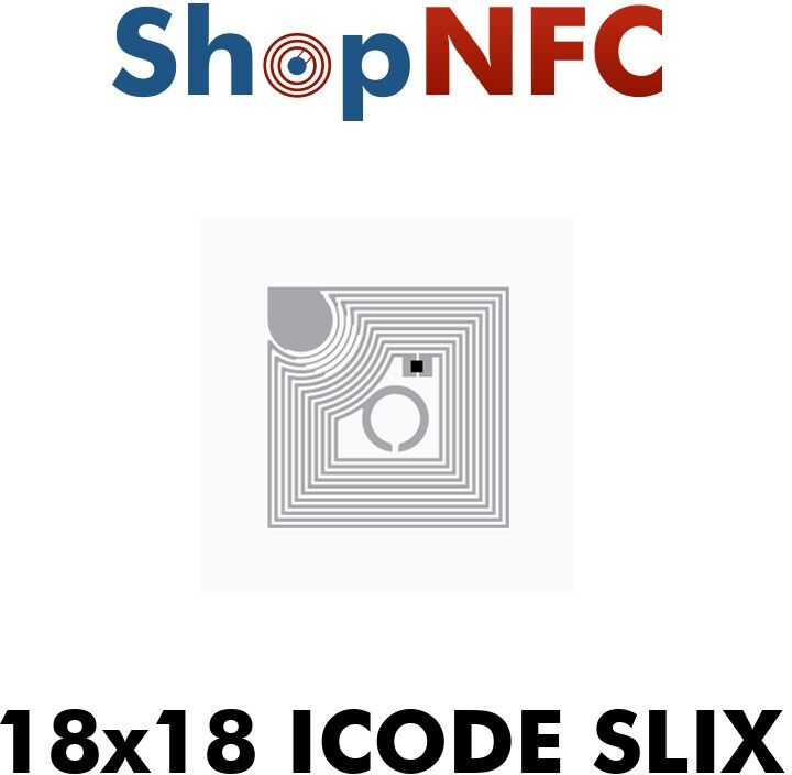 Tag NFC ICODE SLIX 18x18mm adesivi