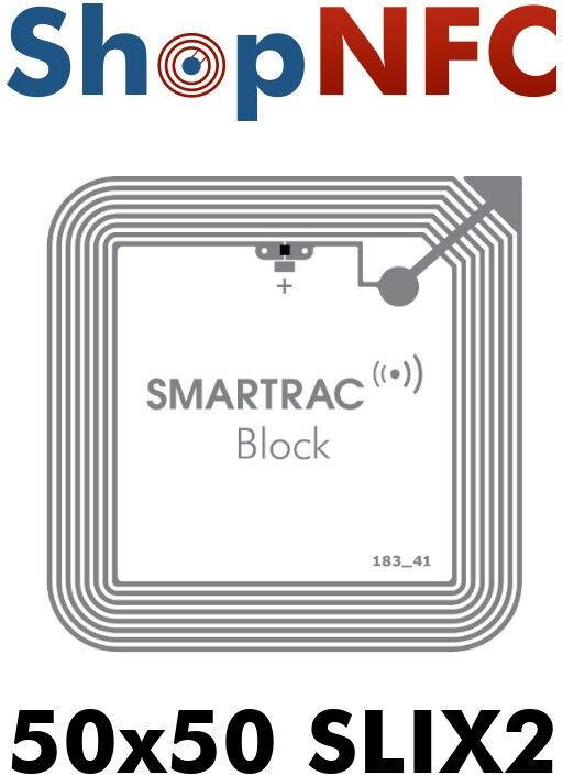 Tag NFC bianchi ICODE SLIX2 50x50mm adesivi