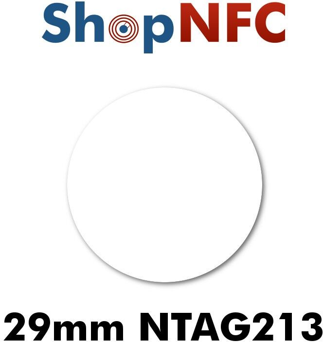 HID Global Tag NFC NTAG213 in carta IP67 29mm adesivi