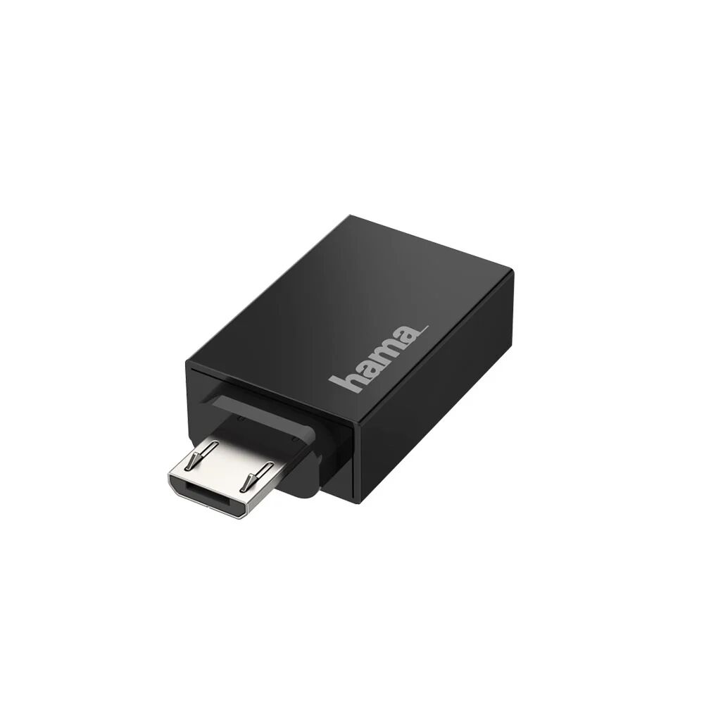 Hama Adattatore per tablet USB A 2.0 F/USB Micro B 2.0 M, OTG, nero