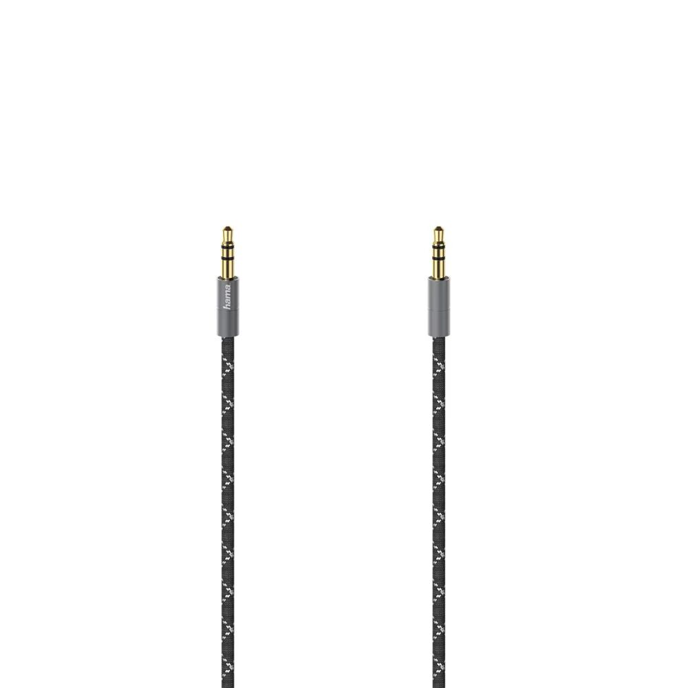 Hama Cavo Jack 3.5 mm M/Jack 3.5 mm M, 1,5 metri, TPE, connettori dorati, spine metallo, nero