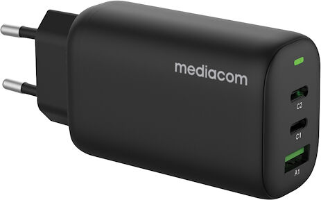 Mediacom ALIMENTATORE PC 1USB+2USB-C PD BLACK MD-A140