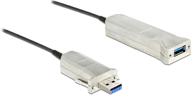 DeLOCK 50m USB3.0-A + USB Micro-B/USB3.0-A cavo 3.2 Gen 1 (3.1 1) A A/Micro-USB B Nero, Argento [83740]