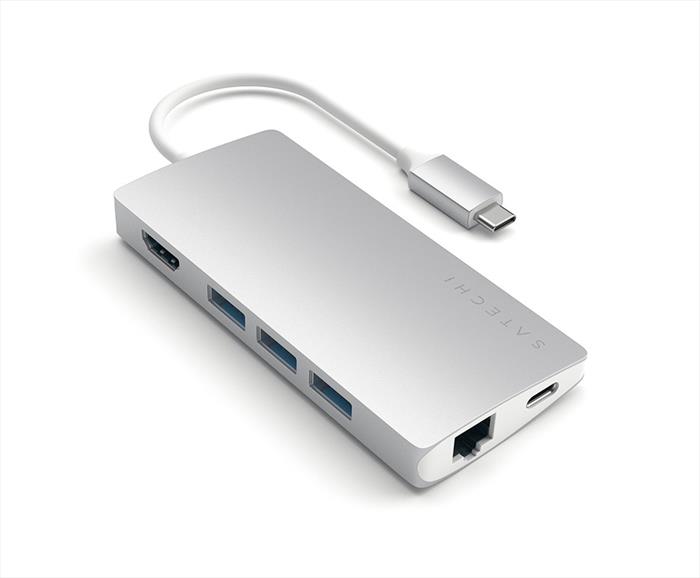 SATECHI Adattatore Usb-c Multi-porta 4k Ethernet V2-argento