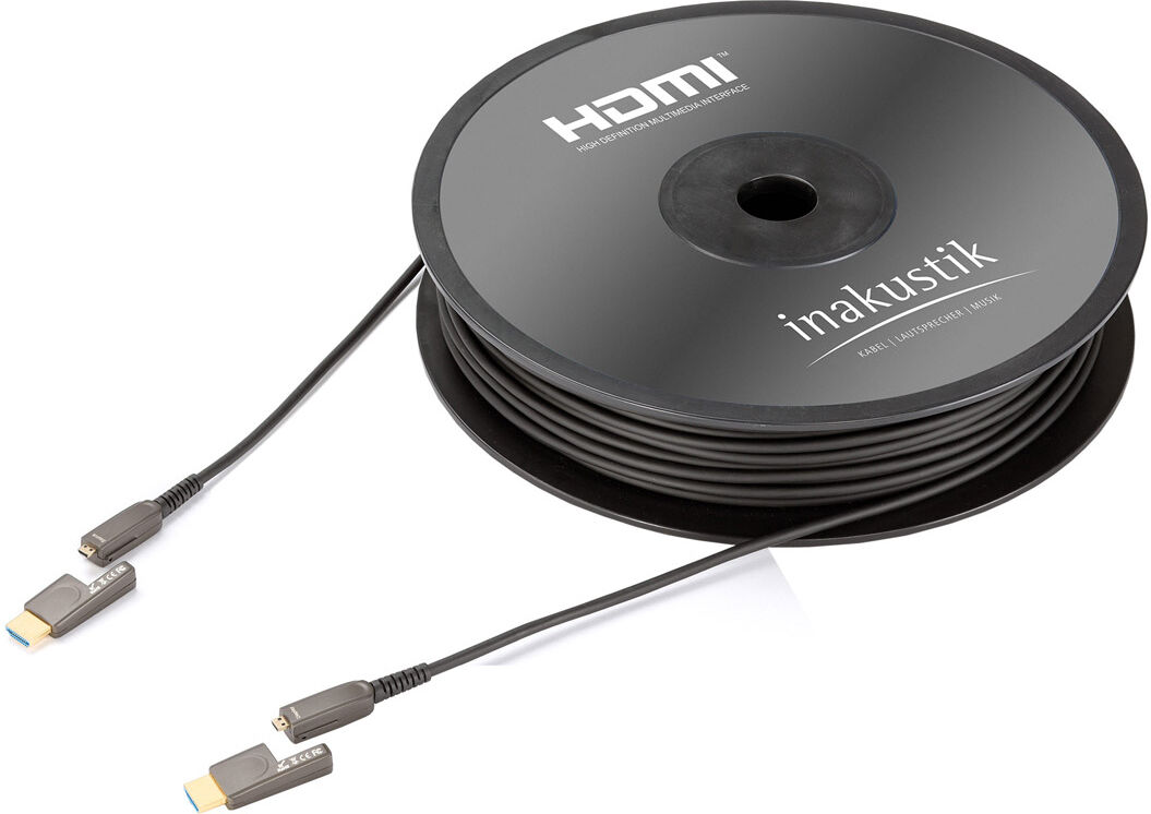 In - Akustik Cavo HDMI  in-akustik Profi 2.0 LWL Kabel micro + Adapter 30m [0092432030]