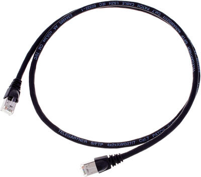 TelegÃ¤rtner CAT6A Patchkabel 1m, sw Black