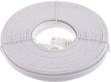 Lindy Cat6 Flach-Cable 10m White White