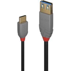 Lindy 0.15m USB 3.1 Type C to A Adapter Cable, Anthra Line