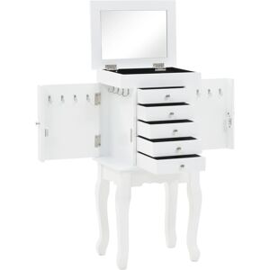 vidaXL Free Standing Jewelery Cabinet White