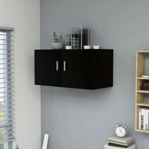 vidaXL Wall Mounted Cabinet Black 80x39x40 cm Engineered Wood