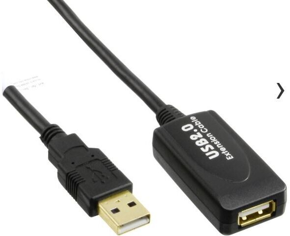 InLine USB 2.0 Aktiv-Verlängerung, mit Signalverstärkung "Repeater", Stecker A an Buchse A, 10m