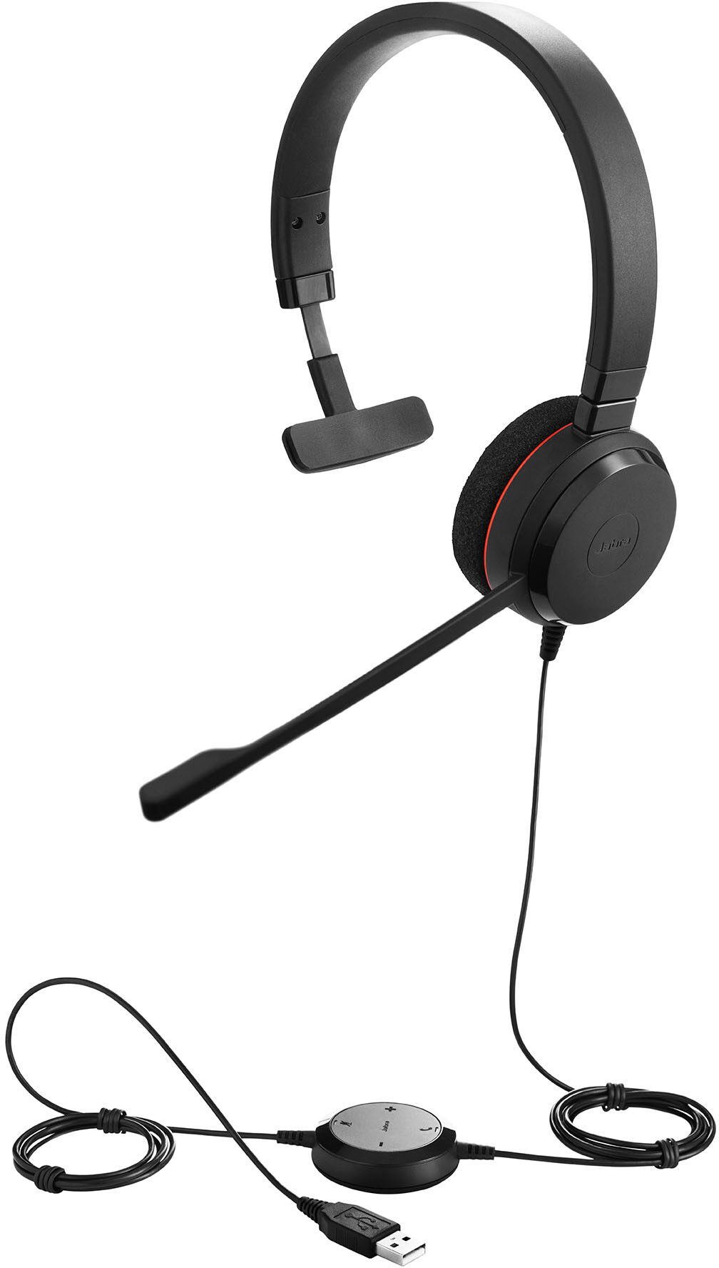 Jabra Evolve 20 UC Mono - Schnurgebundenes Mono-Headset für VoIP-Softphone