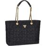 Guess - Shopper Giully Tote Tweed Schwarz Damen