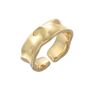 Elli - Bandring Offen Struktur Farbe Gold für Damen Ringe