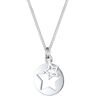 Elli - Sterne Astro Münze Cut Out 925 Sterling Silber Ketten Damen