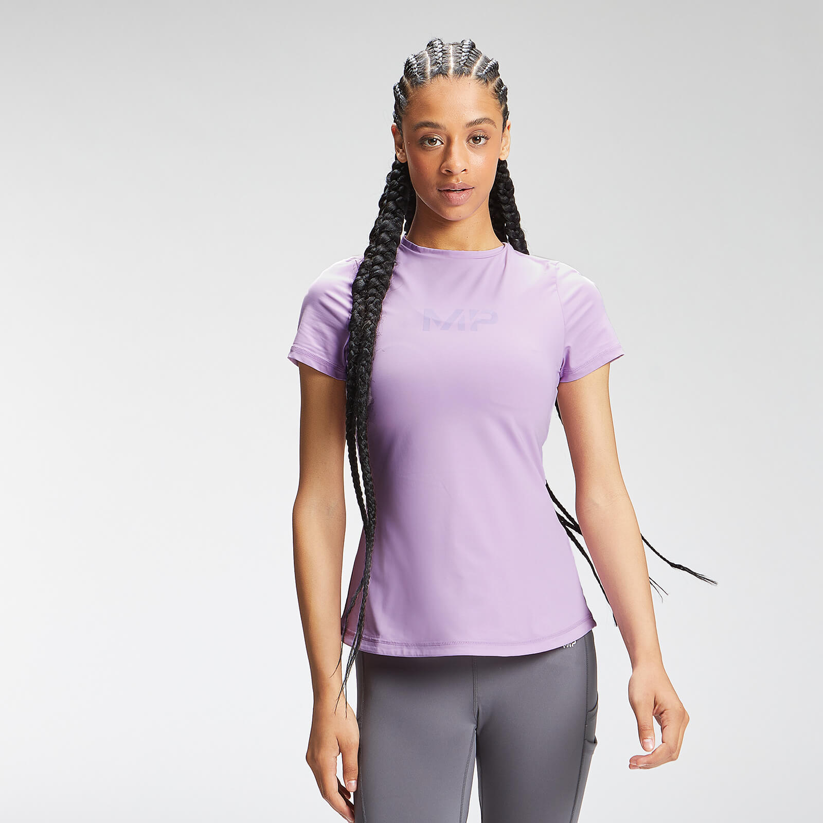 MP Damen Tempo Short Sleeve T-Shirt - Powder Purple - XXS