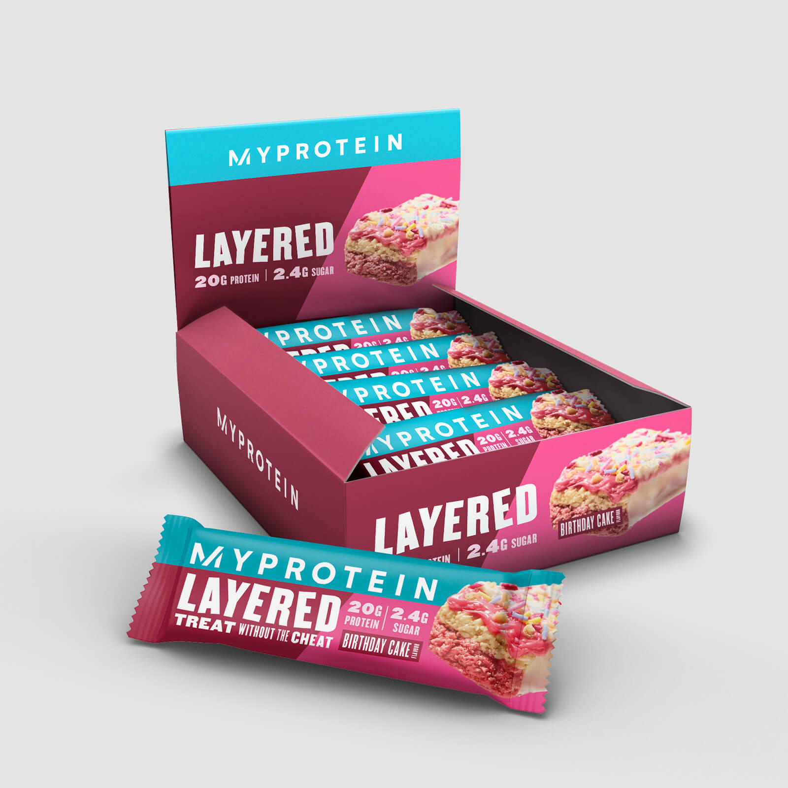 Myprotein 6 Layer Proteinriegel - Geburtstagskuchen