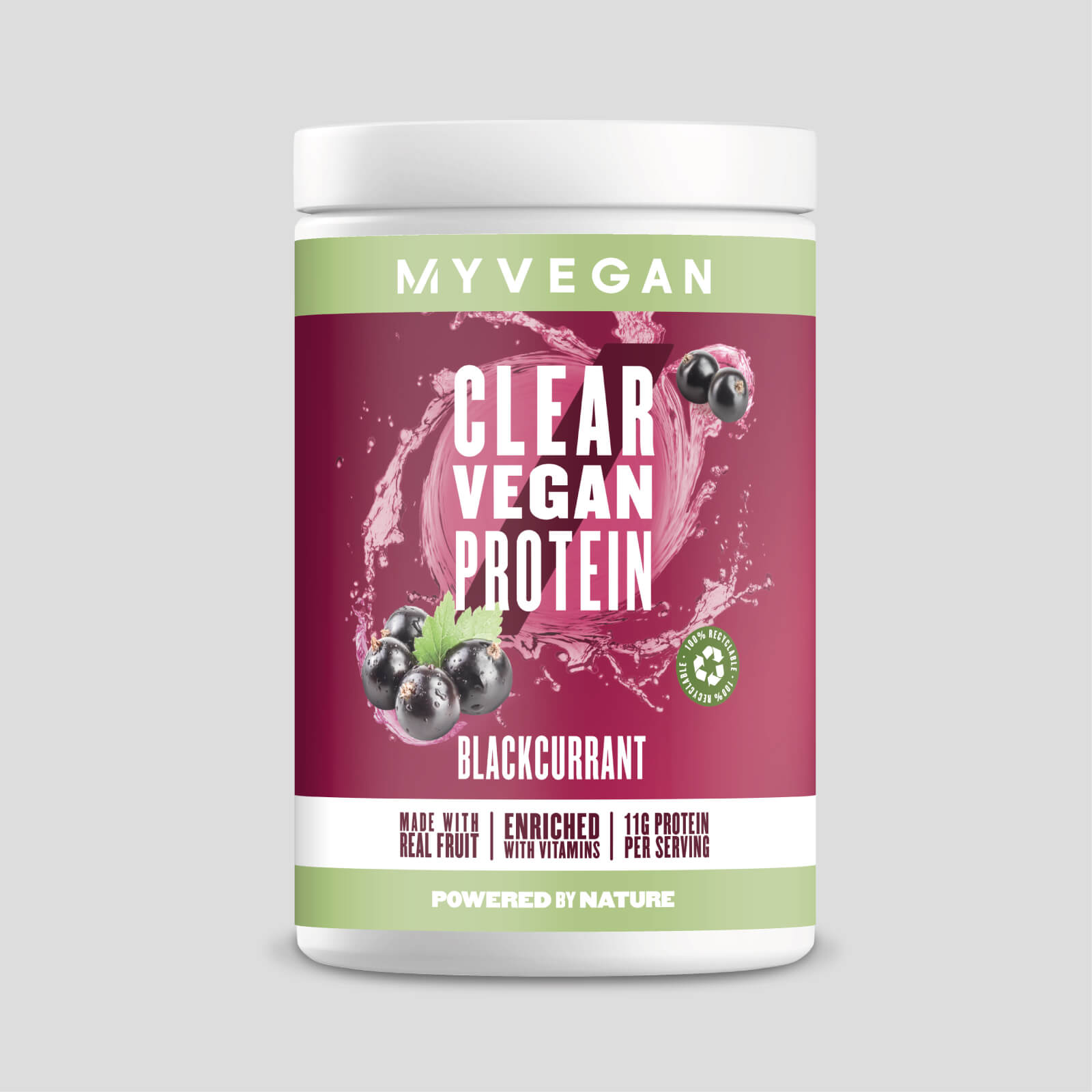 Myvegan Clear Vegan Protein - 640g - Schwarze Johannisbeere