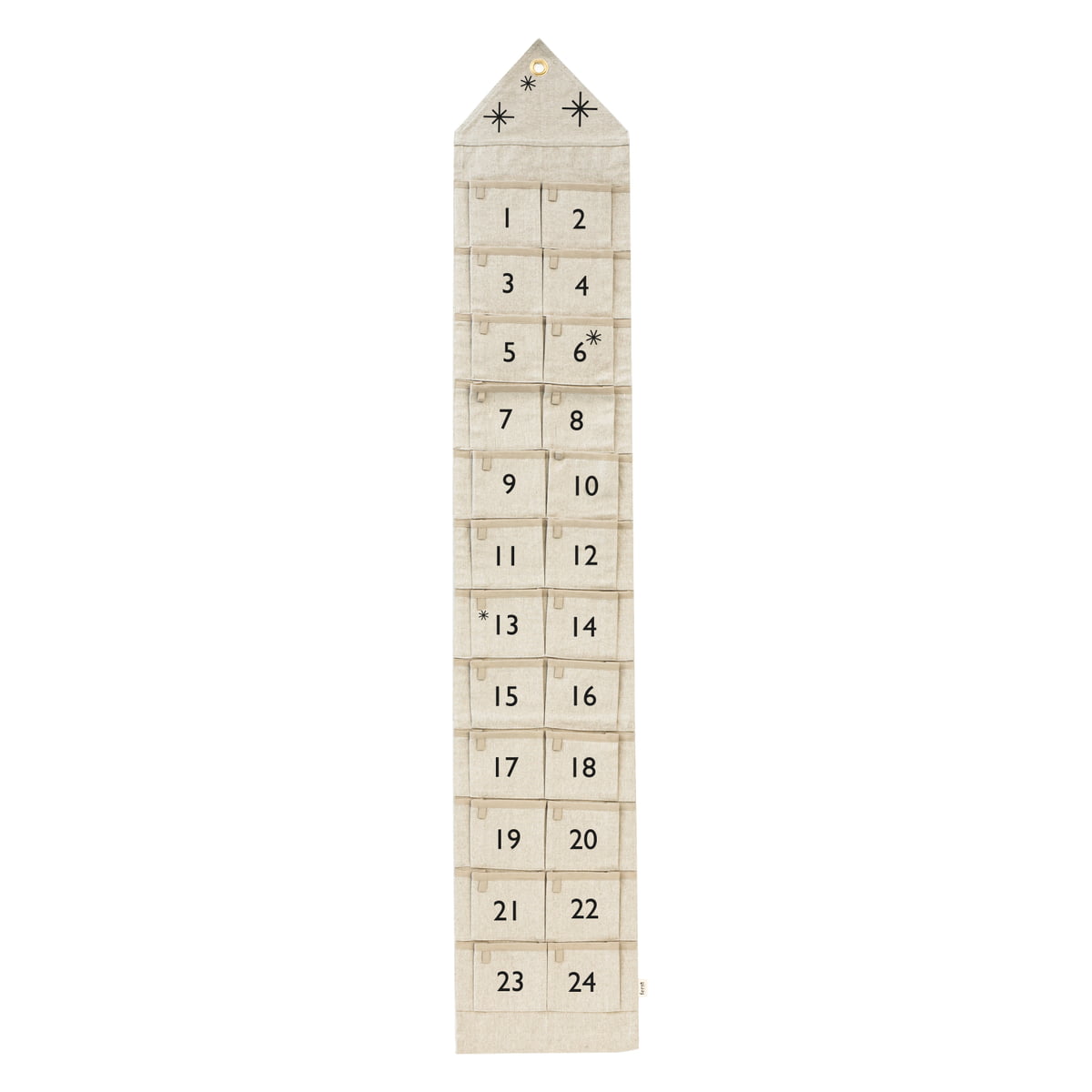 ferm LIVING - House Adventskalender, schmal / sand