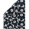 Marimekko - Unikko Deckenbezug 240 x 220 cm, baumwollweiß / dunkelblau